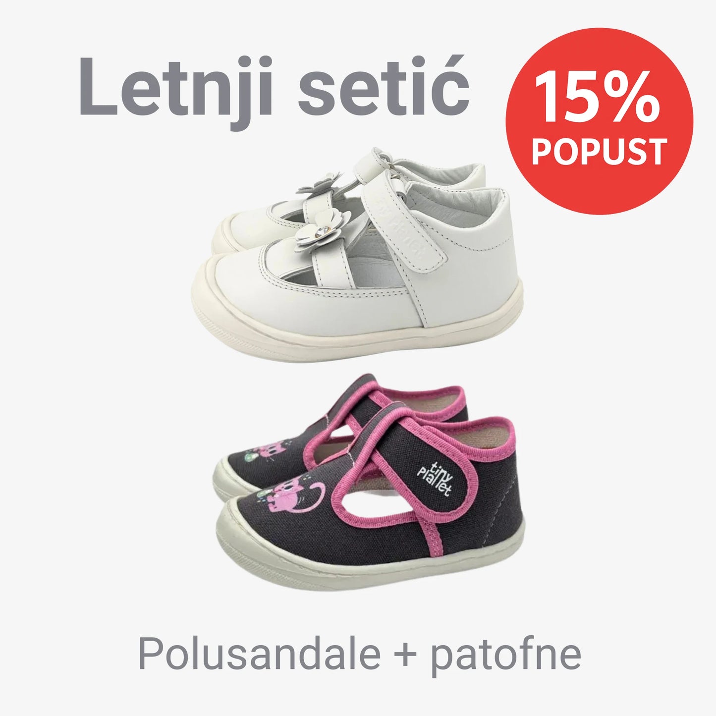 Letnji setić – ZAZA White + RUMI Gray Cat