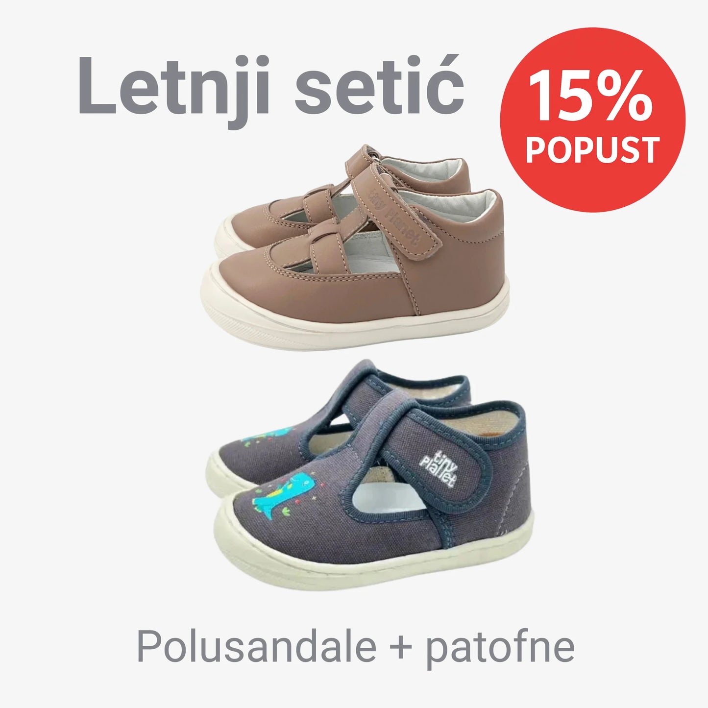 Letnji setić – ZAZA Choco + RUMI Grey Dino