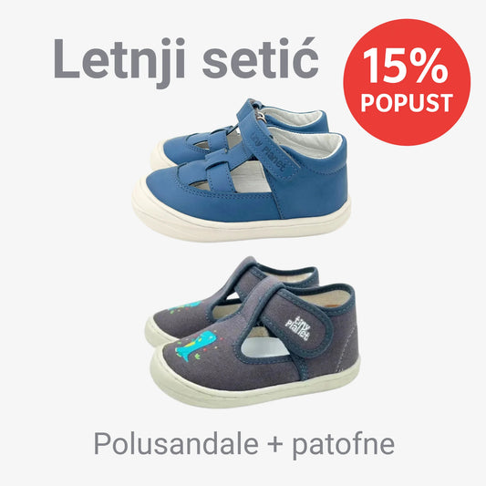 Letnji setić – ZAZA Blue + RUMI Grey Dino